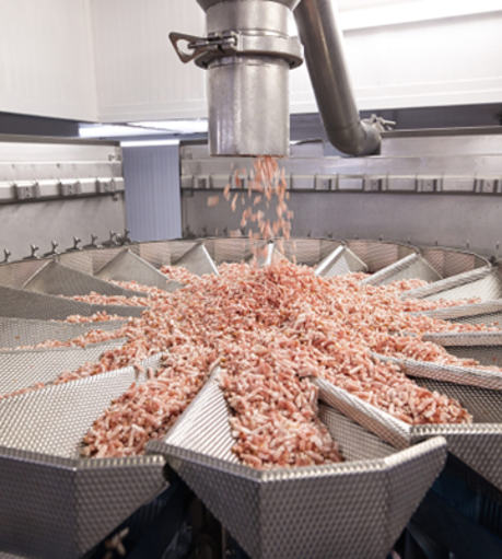 Bacon Cubes Multihead Weigher Vion