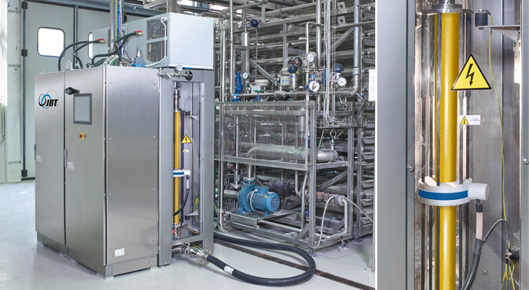 The JBT Marel Sterideal® Ohmic Heat Exchanger: using high voltages for homogenous heating. The JBT Marel Sterideal® Ohmic Heat Exchanger: using high voltages for homogenous heating.