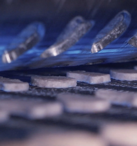 Low-pressure food forming system with Helix Drum technology